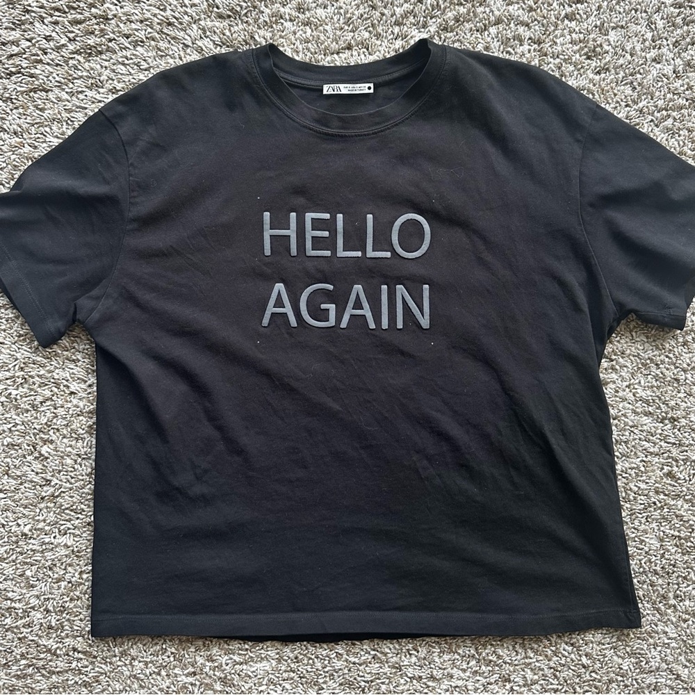 Zara Black Graphic T-Shirt